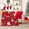 Luxury Plush Christmas Blanket Snowman Santa Claus Buffalo Plaid Christmas Throw Blanket for Couch Lightweight Soft and Warm Throws Blankets for Sofa Bed Living Room in Fall Winter 50"x40"